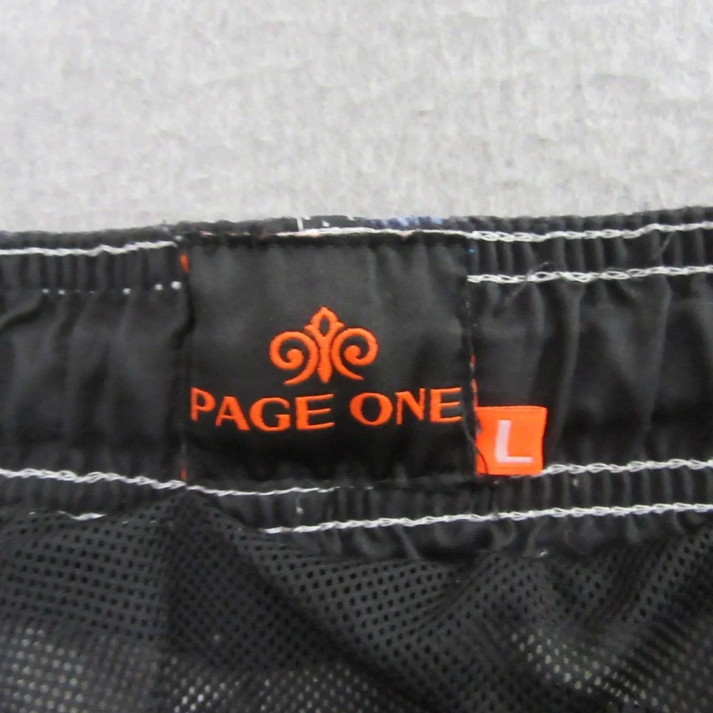 Page One Mens Board Shorts L Cityscape Santa Monica Venice All Over
